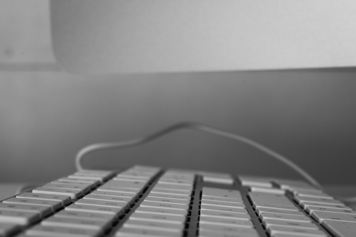 A keyboard entirely in focus